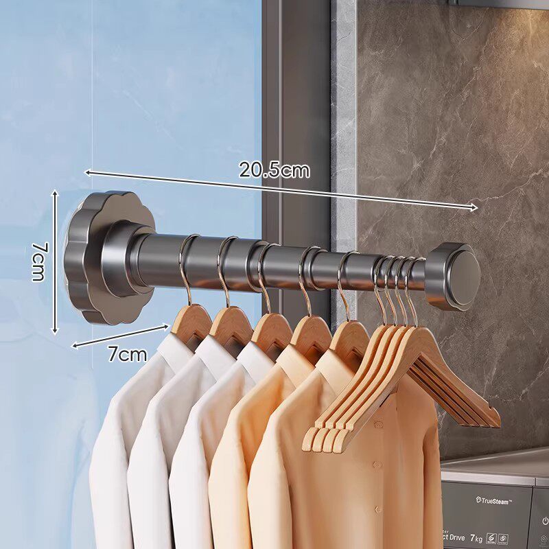 Tendedero Plegable para Balcón Extensible y Sin Perforación para Ventana