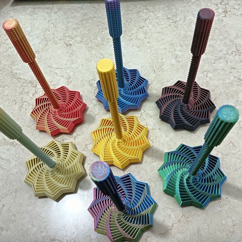 3D Printed Spiral Tower Creative Stress-Relief Sleep Aid with Handle, Ten-Sided Toy, 3D Carrot Tower, Fun Optical Illusion 3D Printed Spiral Tower Creative Stress-Relief Sleep Aid with Handle, Ten-Sided Toy, 3D Carrot Tower, Fun Optical Illusion