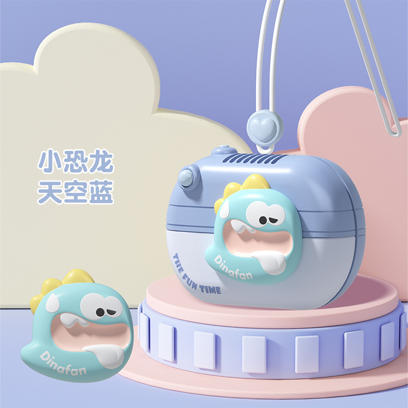 超かわいいカメラ首吊りミニファン安全な葉のない柔らかいストラップ子供の屋外クールファッションギフト卸売|undefined
