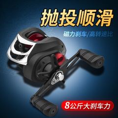 水滴輪防炸線遠投金屬磁力剎車19軸專用泛用水滴輪超輕打黑路亞輪