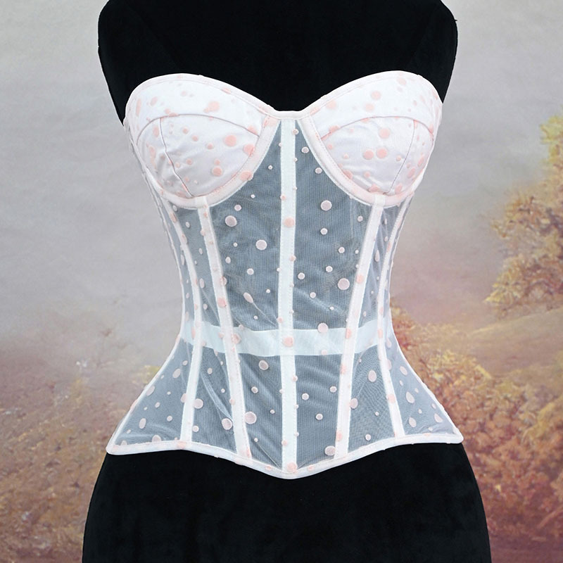 7012 Medium-Sized Polka Dot Shaping Yarn Fishbone Corset Wedding Dress Base Tube Top Shapewear Corset Body Shaper