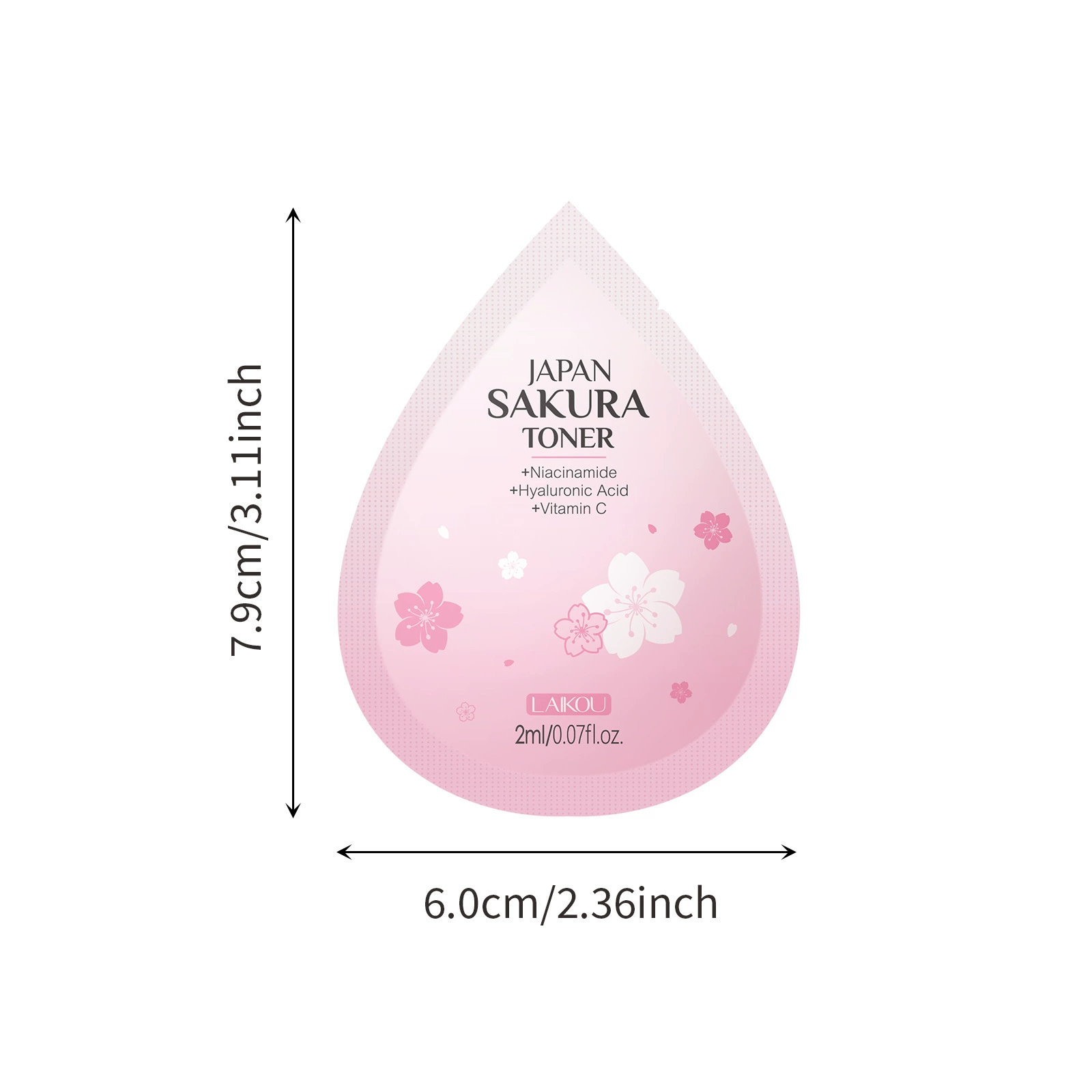 Набор образцов Sakura ухода за кожей (LAIKOU) — очищающее средство, тонер, лосьон, эссенция крем в sachets по 2 мл