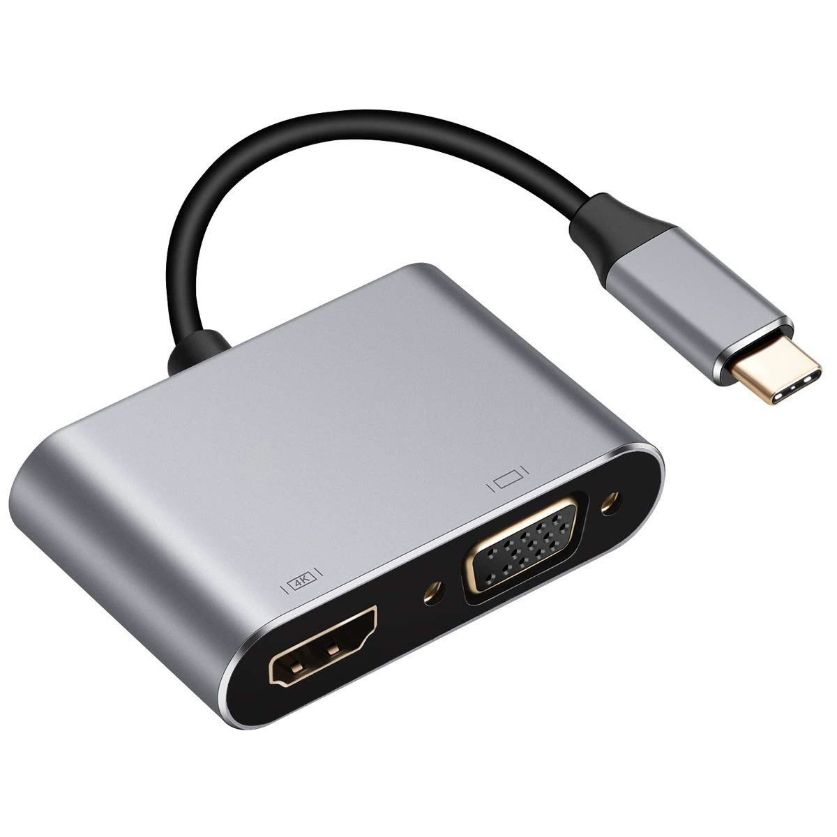 Typec to HDMI VGA двухвходной HD ротор Typec to HDMI HD видеоконверсионная линия 4K
