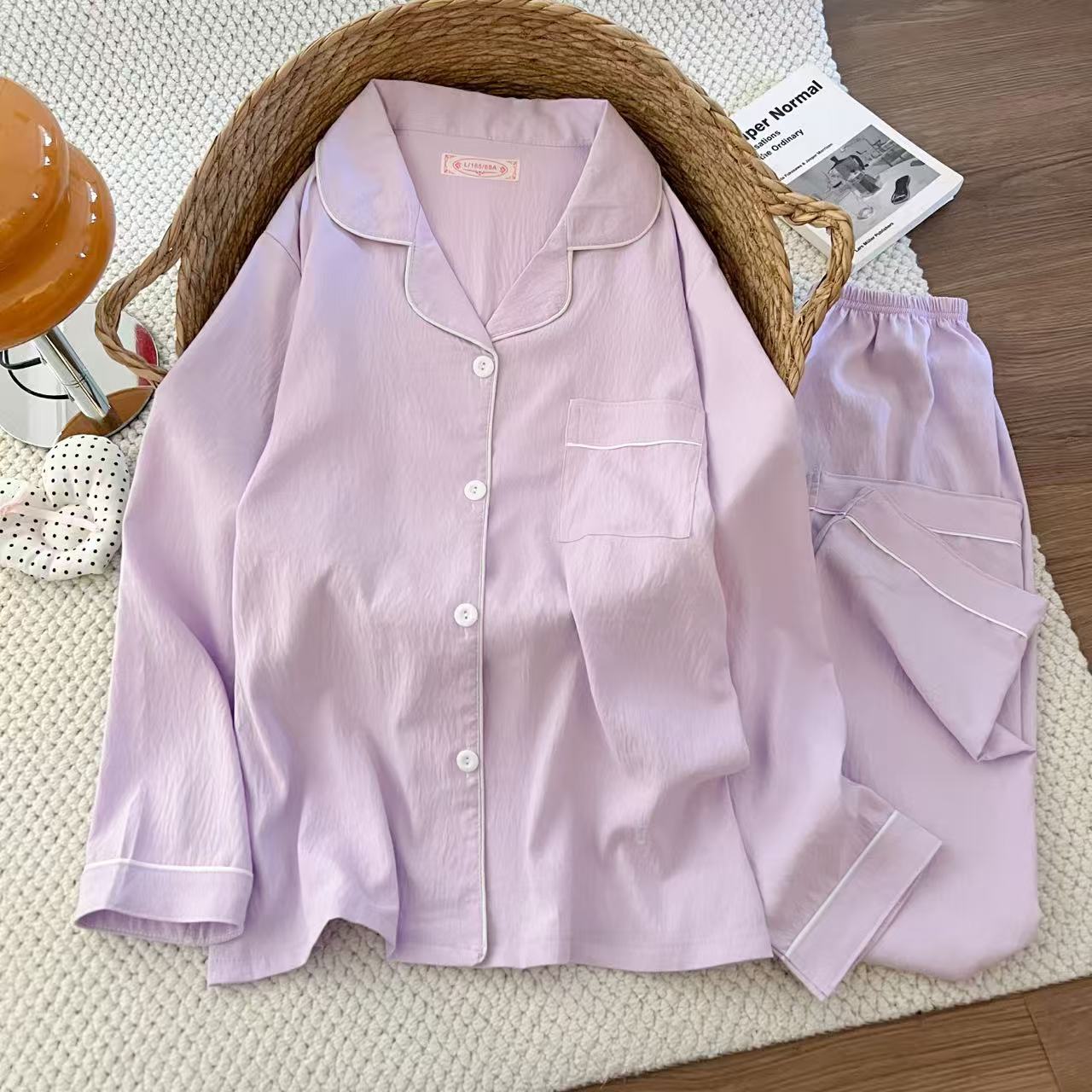 Cartoon al por mayor transfronterizo nubes de algodón pantalones de manga larga pijamas cardigans dulces de alto valor de ropa de hogar conjunto de ropa exterior