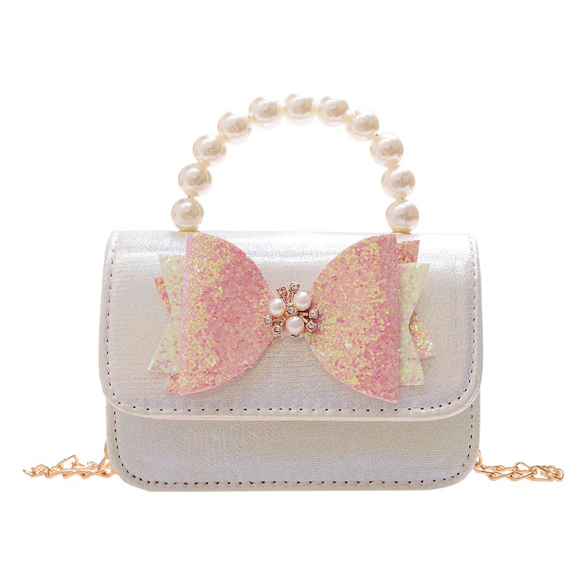 Bolsa DE LOS NIÑOS 2021 nuevo estilo coreano estilo occidental chica mensajero moda princesa accesorios arco perla bolso