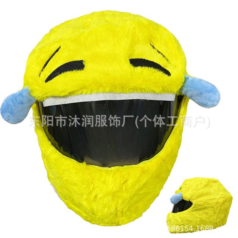 Funda protectora de casco divertida con personalidad de punto transfronterizo, máscara de ciclismo, accesorios de decoración de motocicleta, conejo, tiburón, tres ojos