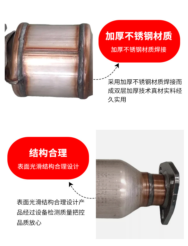 Three-Way Catalytic Converter 16450 16451 16351 Suitable for Honda Accord 3.0L - 3.7L