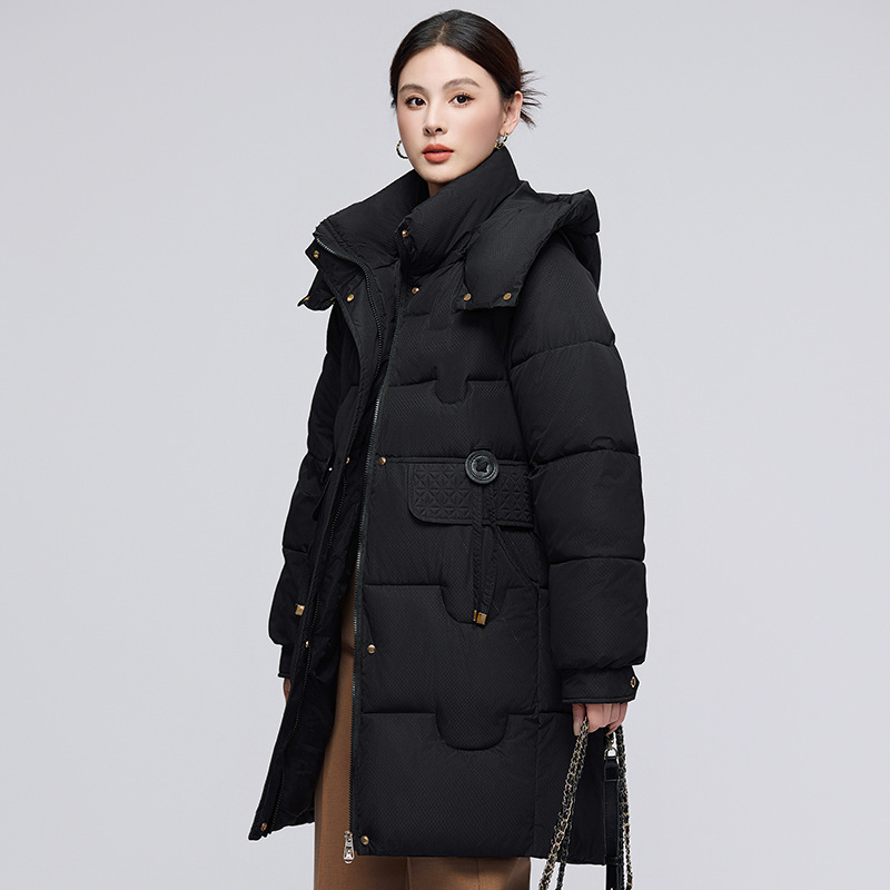2025 nueva mujer ropa de algodón calentada de moda de invierno de moda suelta delgada chaqueta de algodón al por mayor de la moda image 6