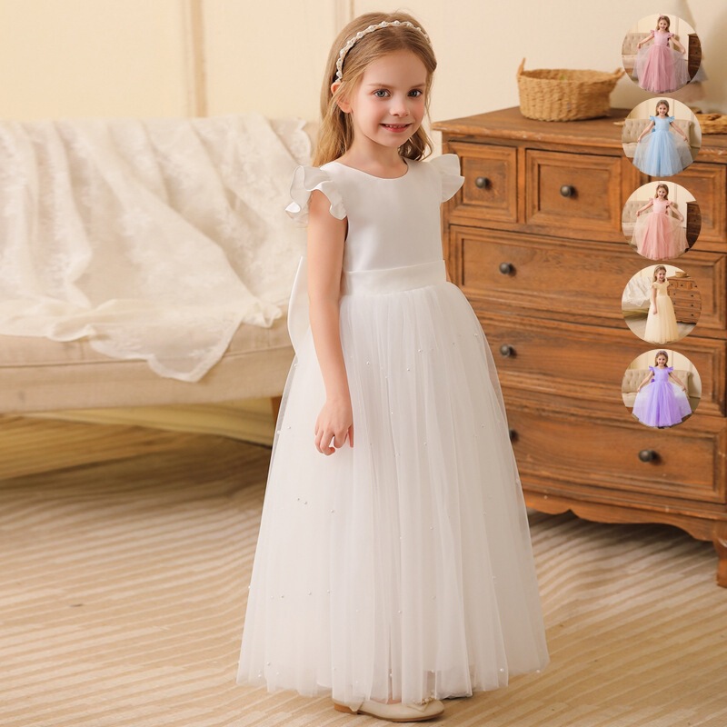 Wedding Dress Performance Costume Cross-Border Tulle Princess Dress Puffy Skirt Popular Children's Clothing Girls' Dress Wedding Dress Performance Costume Cross-Border Tulle Princess Dress Puffy Skirt Popular Children's Clothing Girls' Dress
