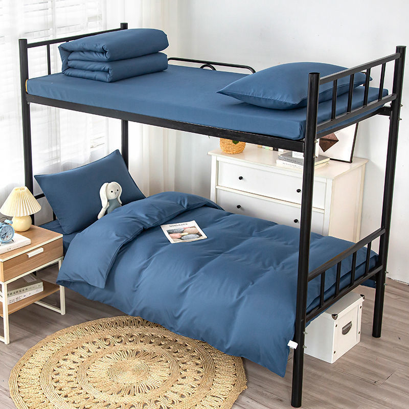 Edredón de color sólido un conjunto de edredón de invierno Core Four Seasons dormitorio de estudiantes universal edredón de algodón de primavera y otoño conjunto de cuatro o seis piezas