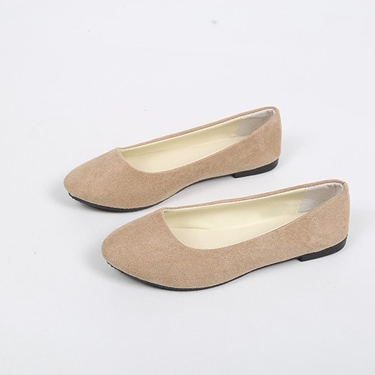 suede shoes pointed-toe flat