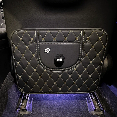 Chair back anti-kick pad universal rear seat backrest anti-dirt - small-coal-ball-black-anti-kick-pad-short-version