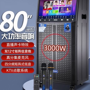 Free Shipping Square Dance Audio with Display Mobile Outdoor Karaoke Speaker All-In-One Ktv Home Karaoke Machine Pull Rod