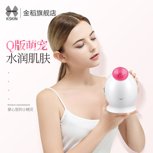 Golden Rice Hot Spray Facial Steamer Beauty Device Small Moisturizing Home Spray Machine Hot Spray Facial Hydration Device Humidifier