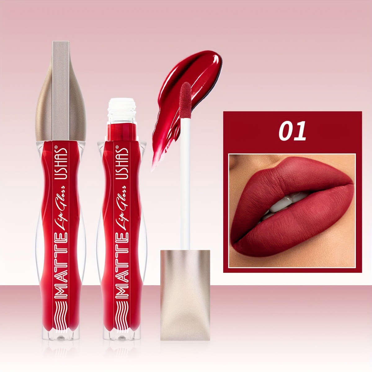 USHAS Europa y los Estados Unidos transfronterizos spot lipstick lipstick impermeable suave no pegajoso taza líquido lipstick LG2503
