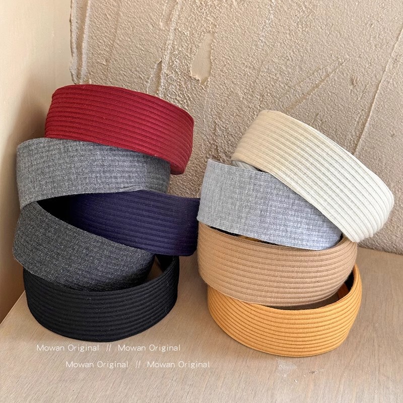 Yi Mengling's Same Narrow Knitted Wide-brimmed Headband Women's High Cranial Top Sports Widened Headband Headband Advanced Headwear Yi Mengling's Same Narrow Knitted Wide-brimmed Headband Women's High Cranial Top Sports Widened Headband Headband Advanced Headwear