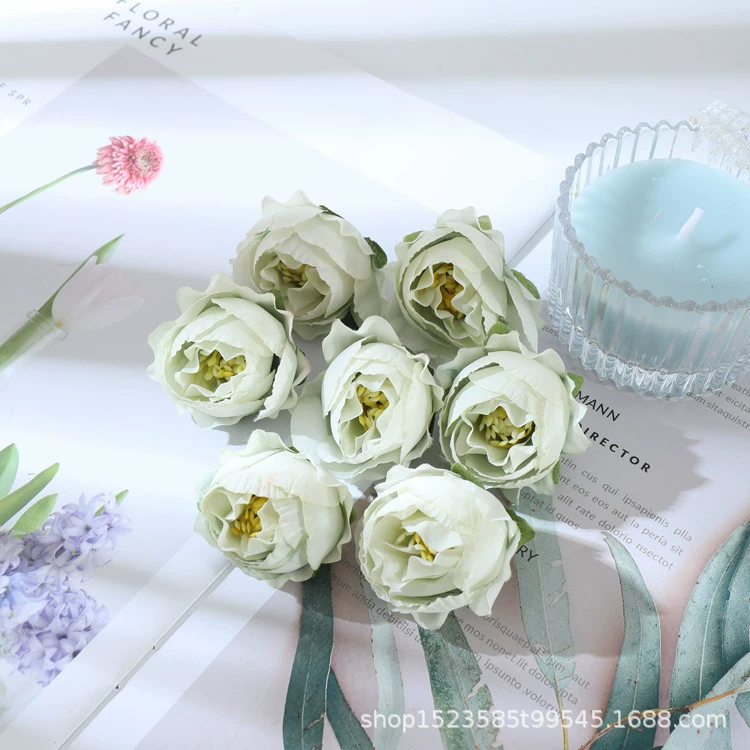 Заводская имитация бутона розы, головка цветка для DIY одежды и шляп, аксессуары для свадебного букета, цветочная стена, ручная работа