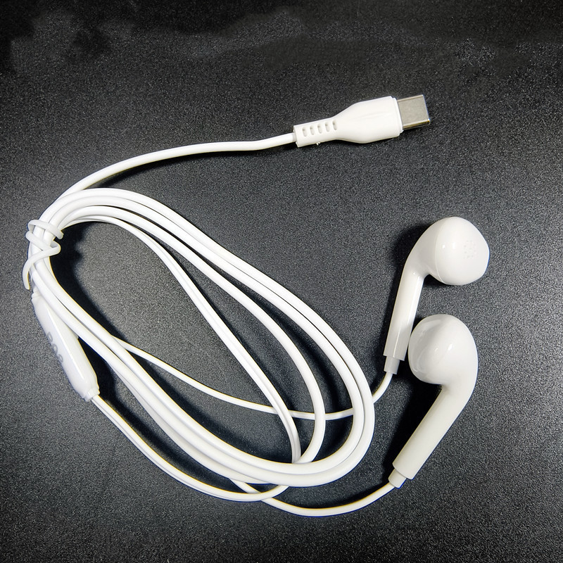 3.5円穴有線イヤホンtype-c半入耳式ハイビジョン通話携帯電話マイク付きイヤホン工場卸売り|undefined