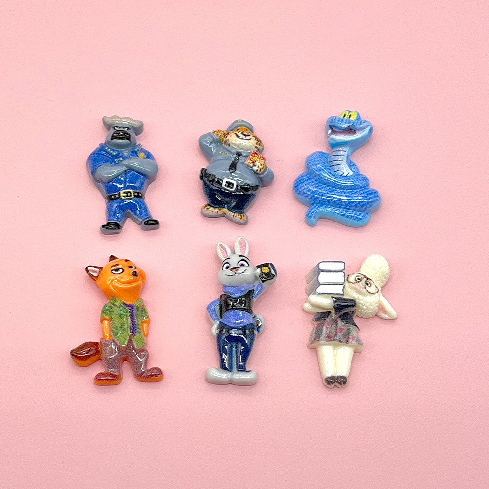 New Popular High-Quality Cute Zootopia Peripheral Resin Accessories Resin Small Accessories DIY Jewelry Accessories