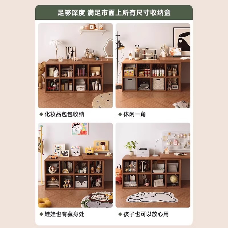 Escritorio de estilo medieval, escritorio de computadora retro semi-cercado, dormitorio de niñas, esquina, tocador, armario de almacenamiento, mesa integrada