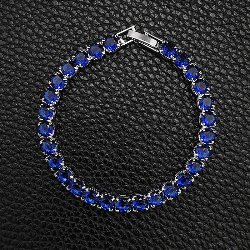 Hip Hop Tennis Armband Handstück Mehrfarbiges Zirkon Armband Damen Volldiamant Nicht verblassend S5787_voghion.com