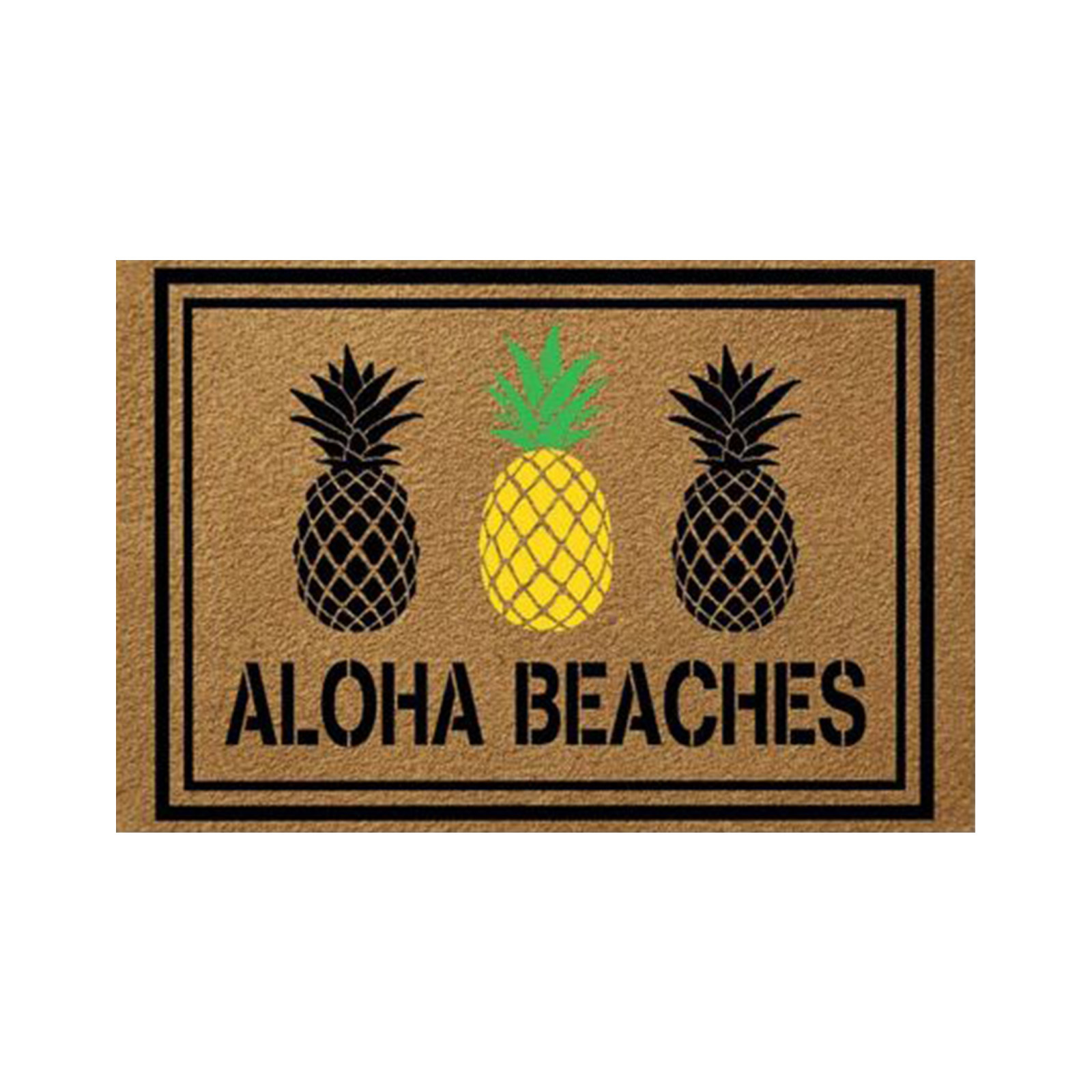 Protiskluzová rohožka do vstupních dveří Pineapple Element, savá rohožka do koupelny a kuchyně_voghion.com