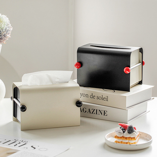 Living Room Light Luxury Tissue Box Front Desk Coffee Table Restaurant Desktop Creative Tissue Storage Box New Style
