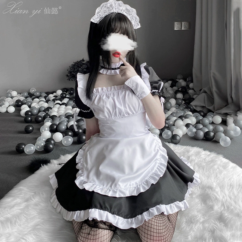 Xianqi Новый двумерный костюм горничной для косплея милый японский аниме костюм для выступления на Хэллоуин 309