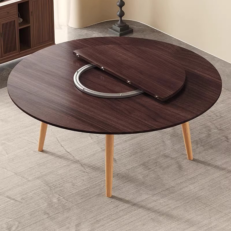 [black walnut pattern] quadruple 2.0m + 1.4m foldable turntable + manual track