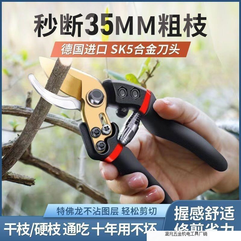 高品质园艺果树修花艺修枝剪等园林不锈钢树枝剪专业园艺工具批发