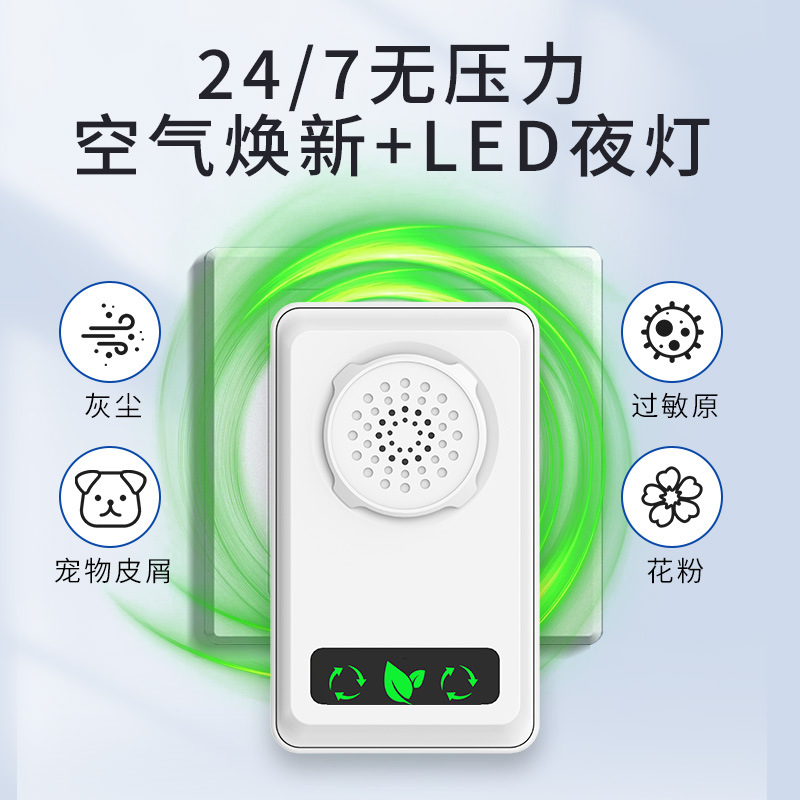 Cross-Border Household Negative Ion Portable Plug-In Mini Air Purifier Fresh Air Removes Odor and Formaldehyde