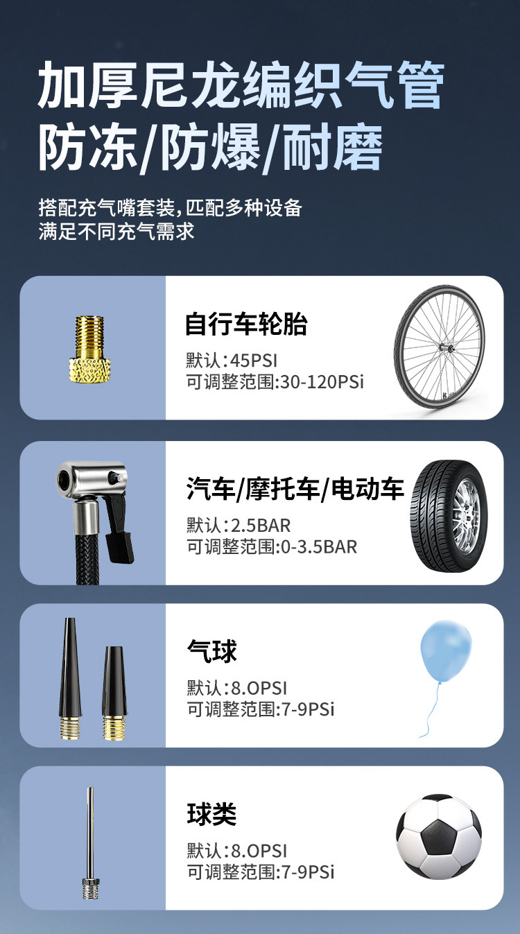 Car Air Pump, Emergency Start Power Supply, All-In-One Battery Charger, Emergency Jump Starter, Portable