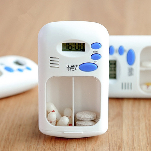 Creative Mini Intelligent Medication Reminder Electronic Intelligent Pill Box Timed Pill Box Portable Medicine Dispensing Storage Box