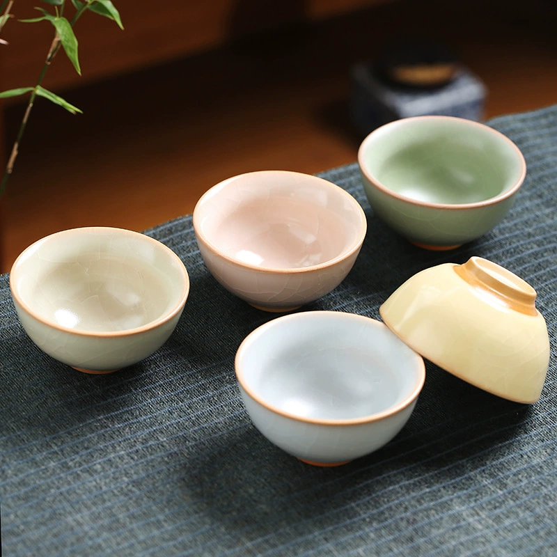 Открыть одну чашку Ру к porcelain чайная чашка домашняя мастер чашка набор бамбук чашка кунг-фу чай одиночная чашка чаебалка чашка