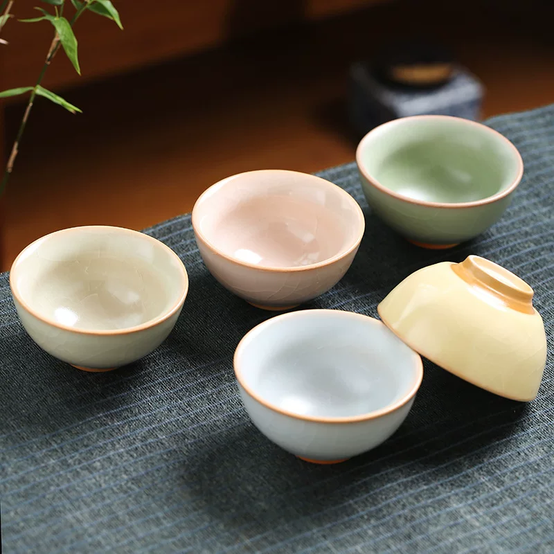 Открыть одну чашку Ру к porcelain чайная чашка домашняя мастер чашка набор бамбук чашка кунг-фу чай одиночная чашка чаебалка чашка
