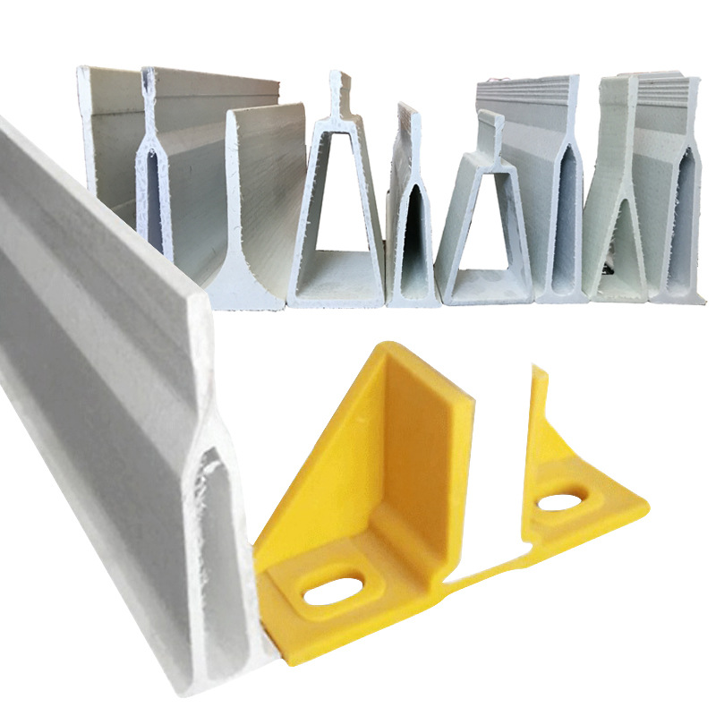 Placa de drenaje de excremento de fibra de vidrio piso de soporte de viga de cría de fibra de vidrio piso triangular viga de soporte de viga de piso anticorrosión fabricante