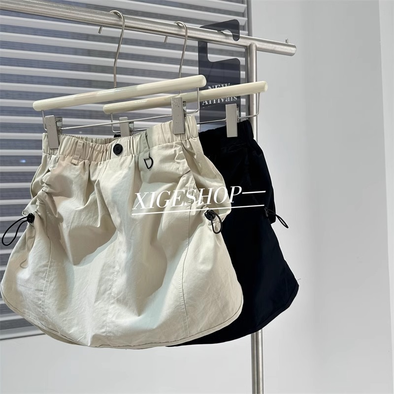 カーキ色速乾工装ショートスカート女性春夏新作ハイウエストa字アメリカンスポーツ登山バッグヒップスカート|undefined