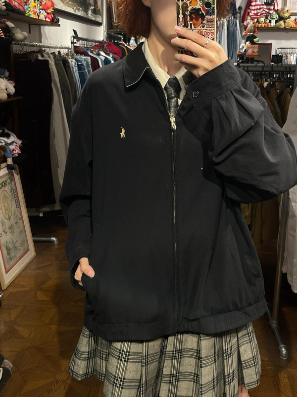Ralph Lauren拉夫劳伦经典小马刺绣老干部拉链男女同款夹克外套|undefined