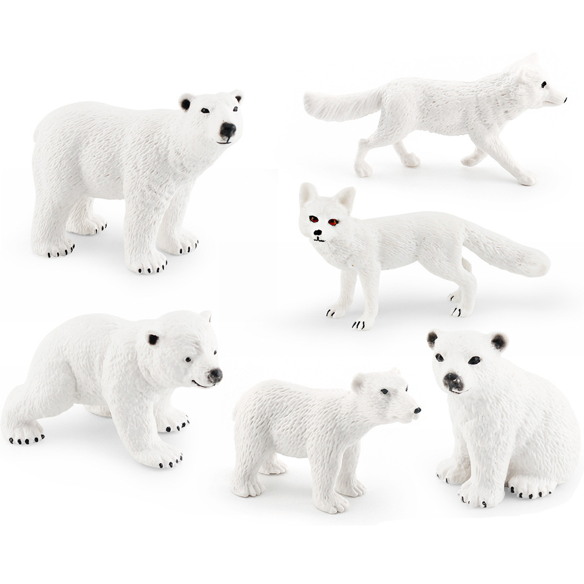 Simulación transfronteriza polar animal traje modelo Conejo Ártico Zorro Blanco Oso Polar blanco ballena sello blanco adornos estáticos
