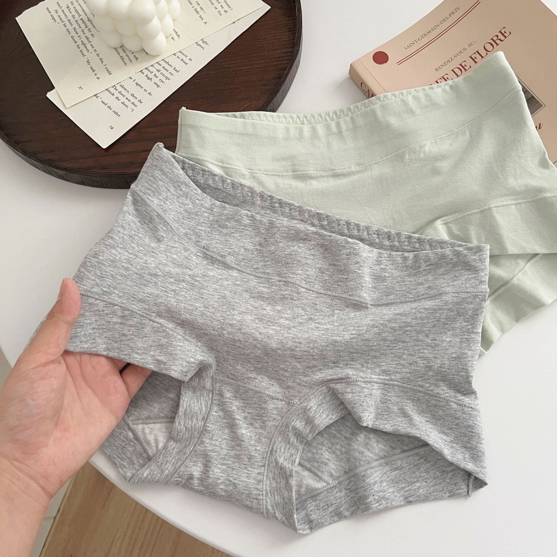 Pantalones de algodón básicas simples de ángulo plano de dama cómodas y versátiles, pantalones de pantalonada de mujer de tamaño grande