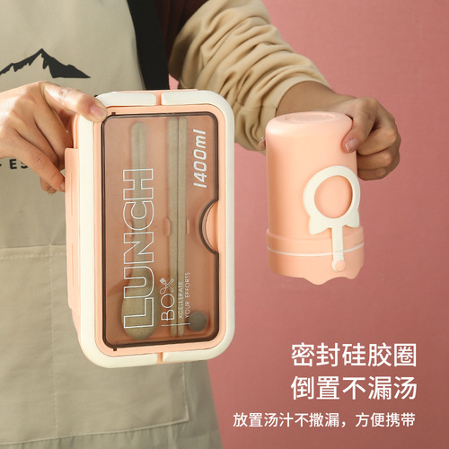 Bento Box Amazon Divided Rice Bowl Portable Student Adult Canteen Box Microwave Lunch Box INS