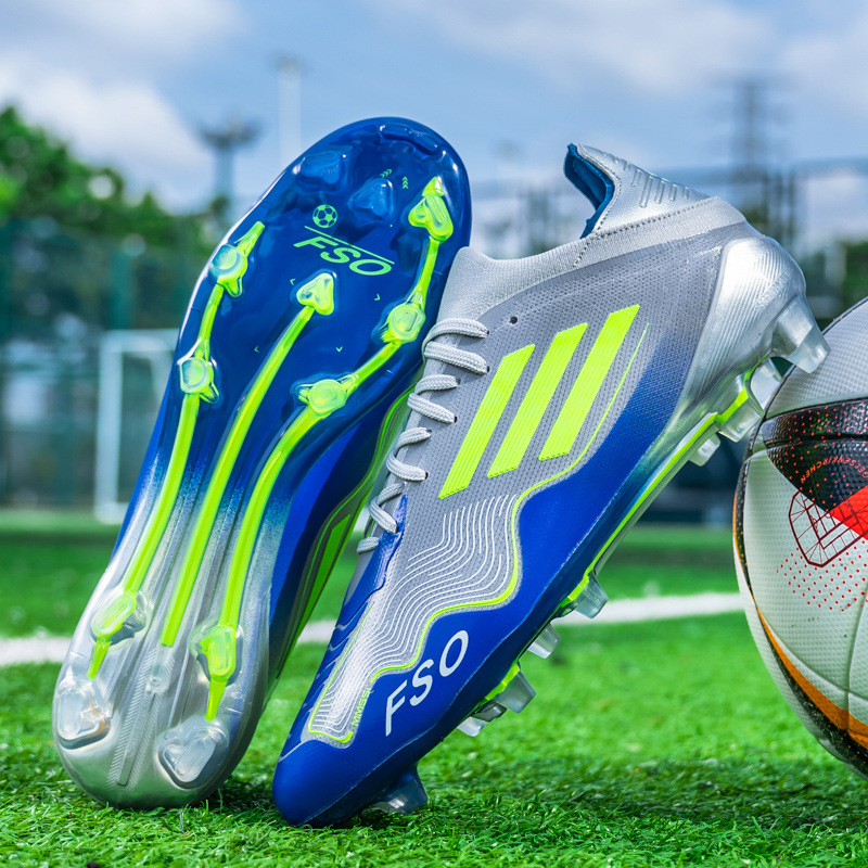 Nuevos zapatos de fútbol transfronterizos AG clavos hombres y mujeres clavos triturados entrenamiento anti-desgaste juvenil comercio exterior zapatos de fútbol