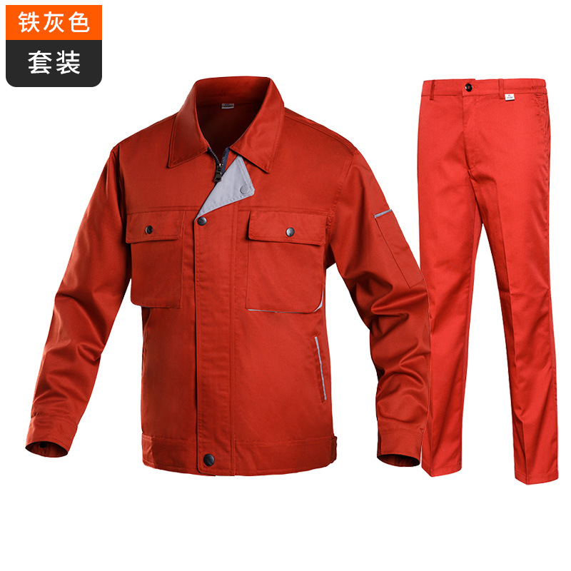 Trajes de trabajo de manga larga ropa de trabajo para hombres engrosados primavera y otoño ropa de protección laboral taller de soldadura personalizado
