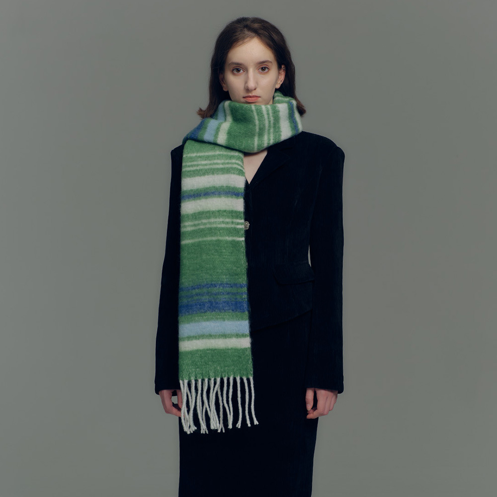 Sciarpa a righe design uomo e donna in morbido finto cashmere_voghion.com