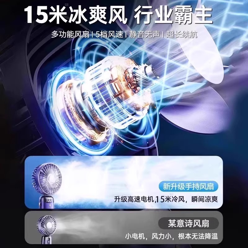 Ventilador de mano pequeño escritorio de escritorio ventilador plegable portátil portátil ventilador de mano fábrica al por mayor