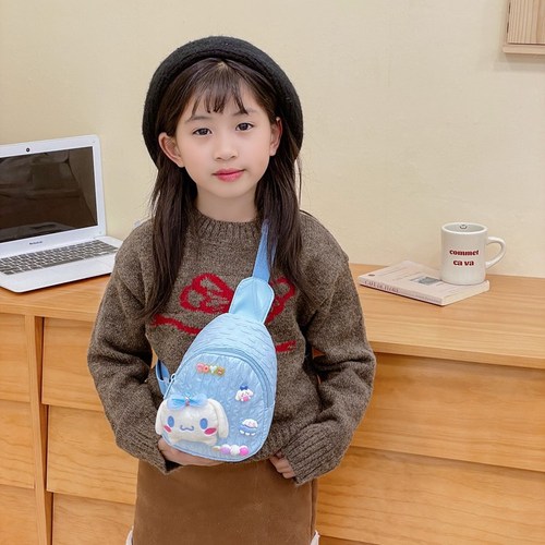 New Melody Children's Bag Cute Cartoon Kid Small Chest Bag Outdoor Leisure Coin Shoulder Cross-Shoulder Backpack