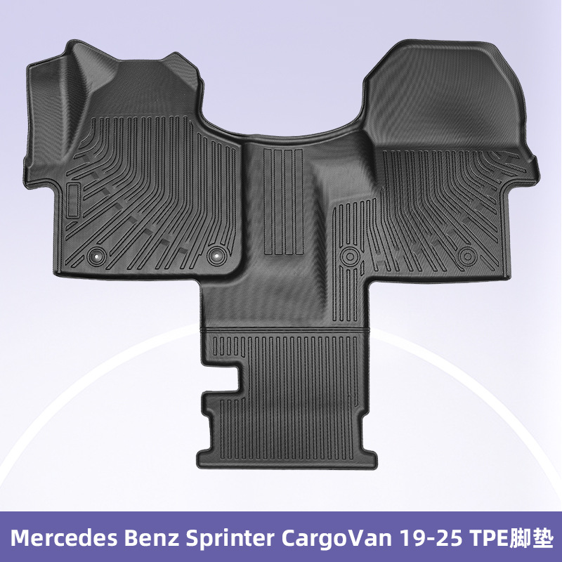 Para Mercedes Benz Sprinter CargoVan 2019 - 2025 todo el tiempo TPE almohadillas de pies