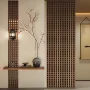 仿古方格子镂空实木花格
