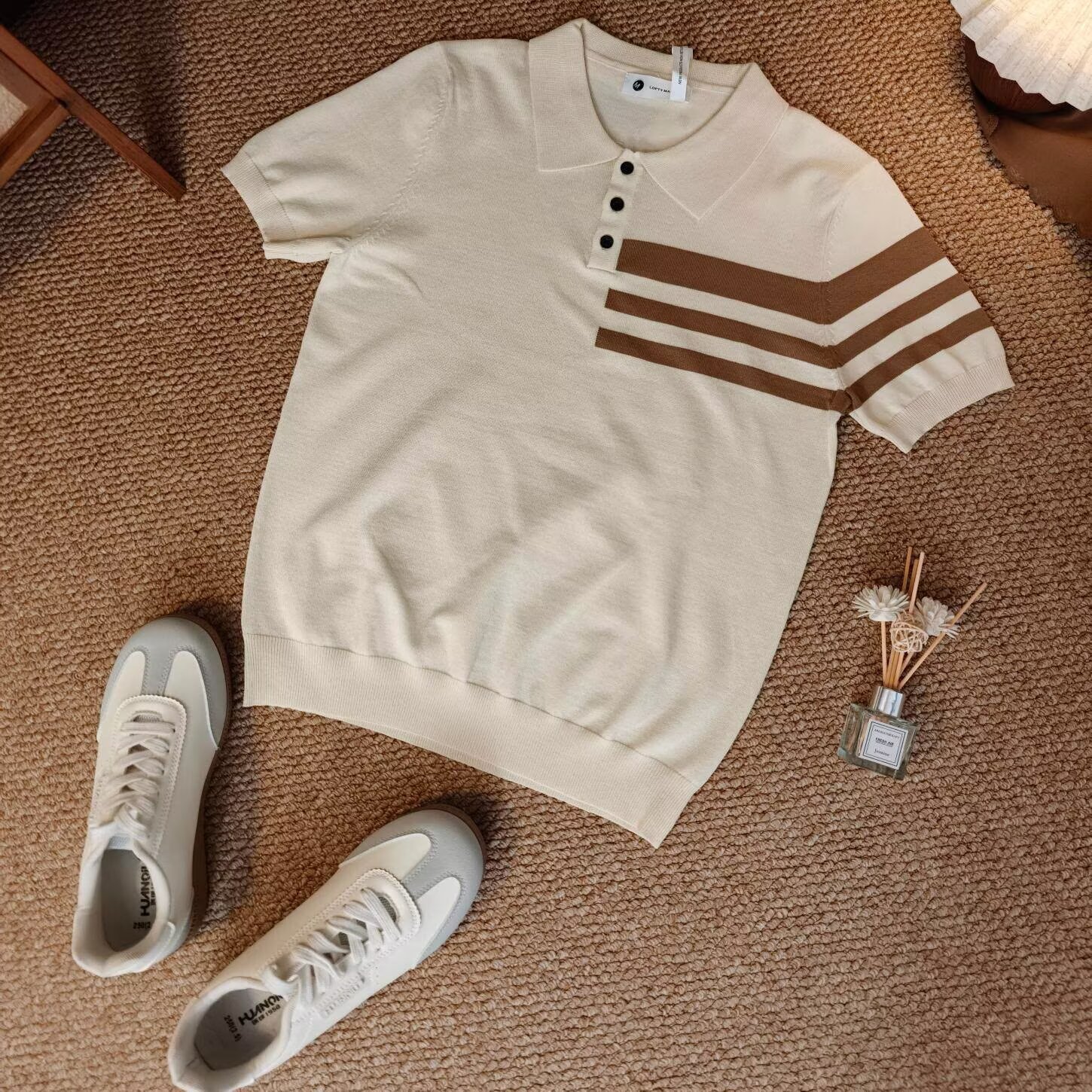 Camisas de polo de manga corta, camisetas de punto de tres barras de verano, fábrica de venta al por mayor.