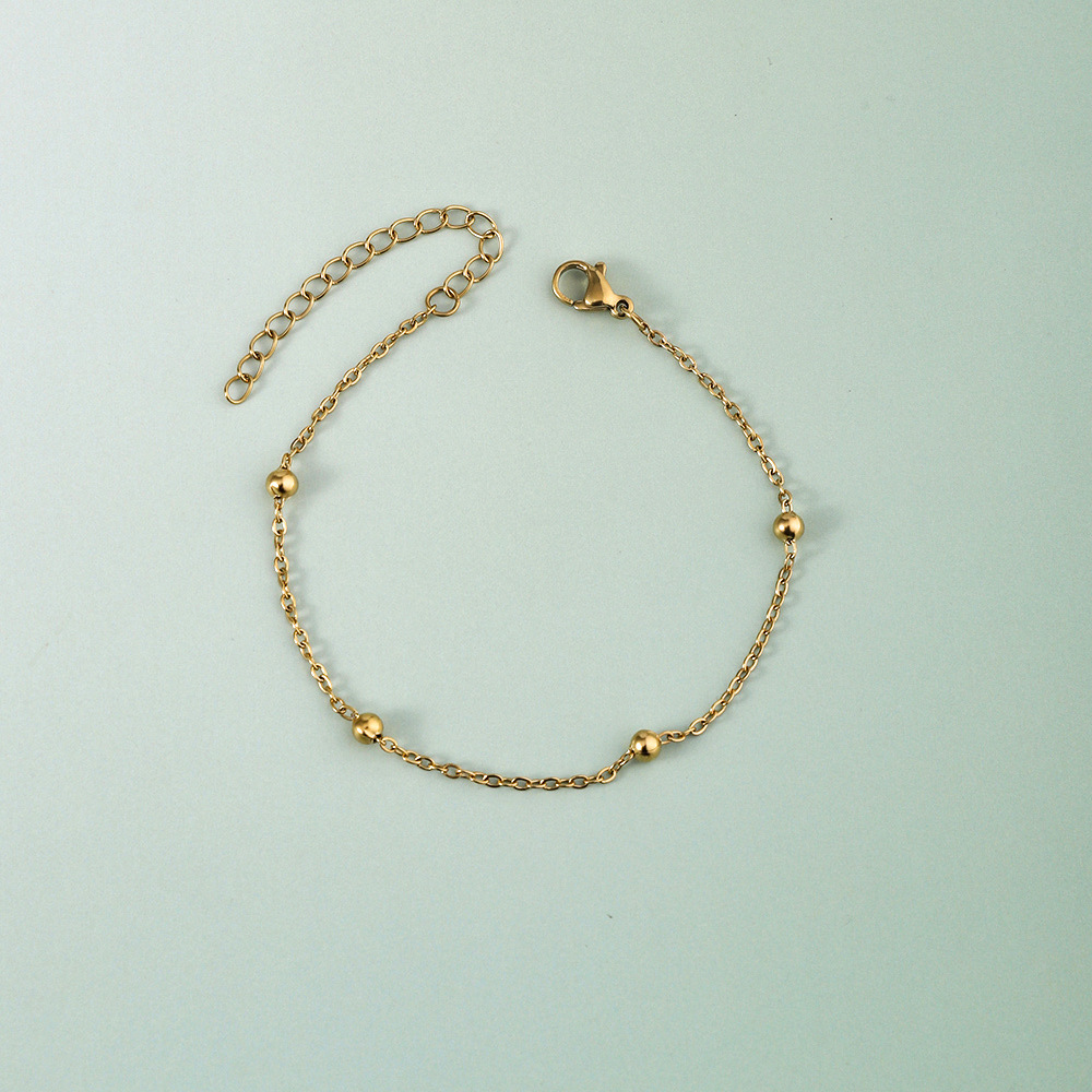 20g Weight 18K Gold Plated Plating Material Chain Bracelet Classification 304 Stainless Steel Chain Material cable chain, snake chain Chain Type 1 Piece Quantity Holiday, Daily Occasion 304 Stainless Steel Material Geometric Pattern Women's Gender Simple Style, Classic Style Style Plating Craft 18K Gold Plated Geometric 304 Stainless Steel Simple Style Classic Style Plating 304 Stainless Steel Chain Bracelet 17